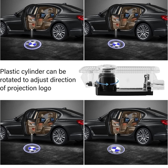 2 BMW LED logo door projector lights - Picture 2 of 4